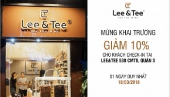 Lee&Tee khuyến mãi nhân dịp khai trương cửa hàng 530 Cách Mạng Tháng 8, phường 11, quận 3, thành phố Hồ Chí Minh